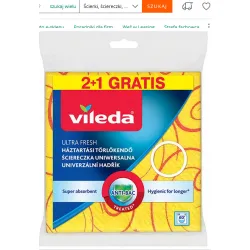 VILEDA ŚCIERKA UNIWERSALNA Z JONAMI SREBRA ZÓŁTA 3 SZT